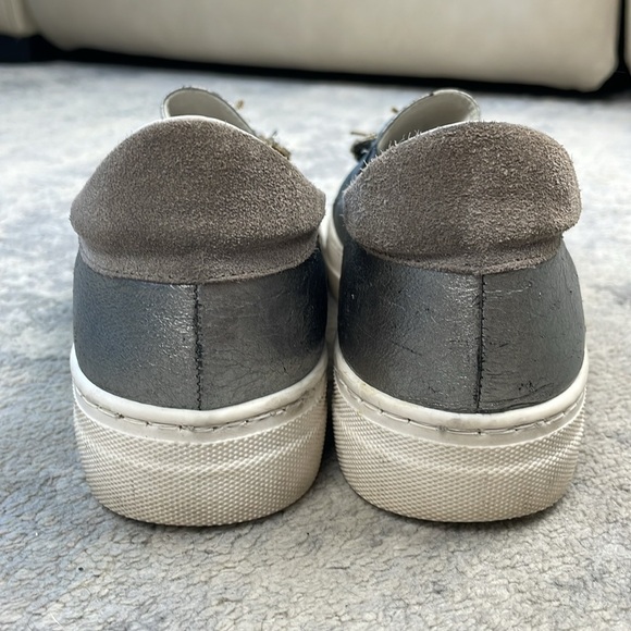 Valentina Rangoni Samurai Fashion Loafer Sneakers Metallic Silver Moth Beetle 9 - Picture 8 of 16
